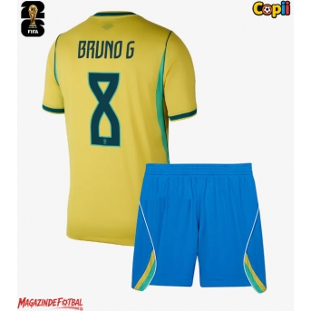Brazilia Bruno Guimaraes #8 Echipament de Fotbal Replică Mondial 2026 Copii Acasa (+ Șorturi)